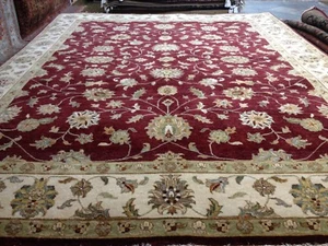 8 x 10 Fine Quality Indo Peshavar Hand Knotted Oriental Rug Wool - Picture 1 of 12
