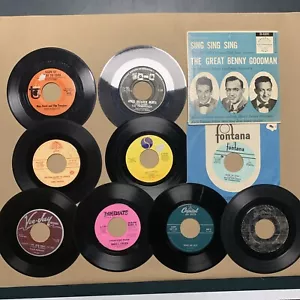 Lot of 10 1950s-1970s 45rpm Records See Pics For Condition & Variety - Foto 1 di 24