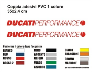Kit adesivi Ducati Performance 35 cm 2 pezzi coppia moto PVC stickers kit motogp - Foto 1 di 2