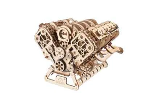 UGEARS V8 Motor Maqueta Kit 3D Rompecabezas Madera para Adultos Kits DIY de Regalo - Imagen 1 de 15
