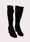 Elevate Your Style With Jaccque Women's Faux Suede Wide Calf Knee-high Boots