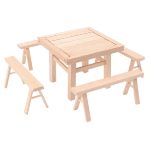 Zusammengebaute Holztische Und Stühle DIY Holzspielzeug Kind Kleinkind - Bild 1 von 11