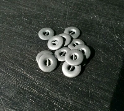 12 Pack Of Round "Flat" Metal Sewing & Craft Buttons, 13mm w/ 2 Holes - Image 1 of 2