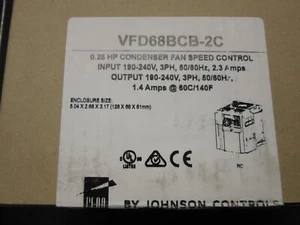 Johnson Controls VFD68BCB-2C Variable Speed Drive 1/4 HP 190-240V 3-Phase New!!! - Picture 1 of 3
