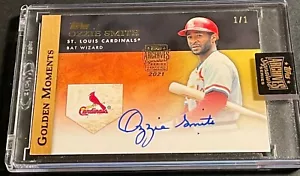 2021 TOPPS ARCHIVES SIGNATURE OZZIE SMITH AUTO #1/1 (2012 GOLDEN MOMENTS) - Picture 1 of 2