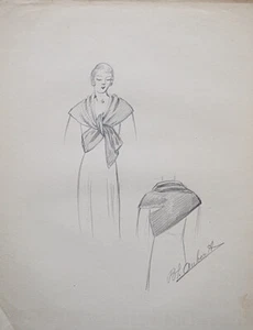 Taller Vionnet - Dibujo Original - Lápiz - Altura Anudada 69 - Picture 1 of 2