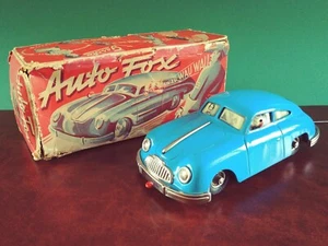 1960er Gescha Auto Fox Porsche Blechspielzeug mit OVP - Bild 1 von 13