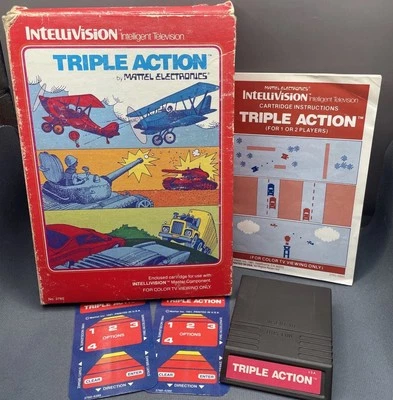 Vintage 1981 Mattel Intellivision Triple Action Video Game in Box, complete  - Image 1 of 4