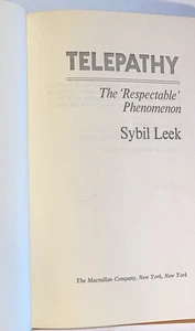 Telepathy: The 'Respectable' Phenomenon  Sybil Leek HB (No DJ) 1ST Ed 1971. RR - Picture 1 of 4