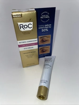 Crema suavizante para ojos ROC línea correctora de retinol 0,25 oz de viaje Foto 1 de 3