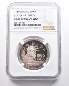 PF69 UCAM 1986 France 100 Francs - Graded NGC *850 - Picture 1 of 3