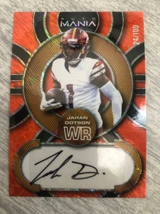 2022 Mania Retail Circle Orange Sparkles 24/100 Jahan Dotson Rookie Auto RC - Picture 1 of 7