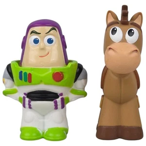 Disney Toy Story Bullseye 5.5" & Buzz Lightyear 4.75" Bath Toy Figures - Picture 1 of 4