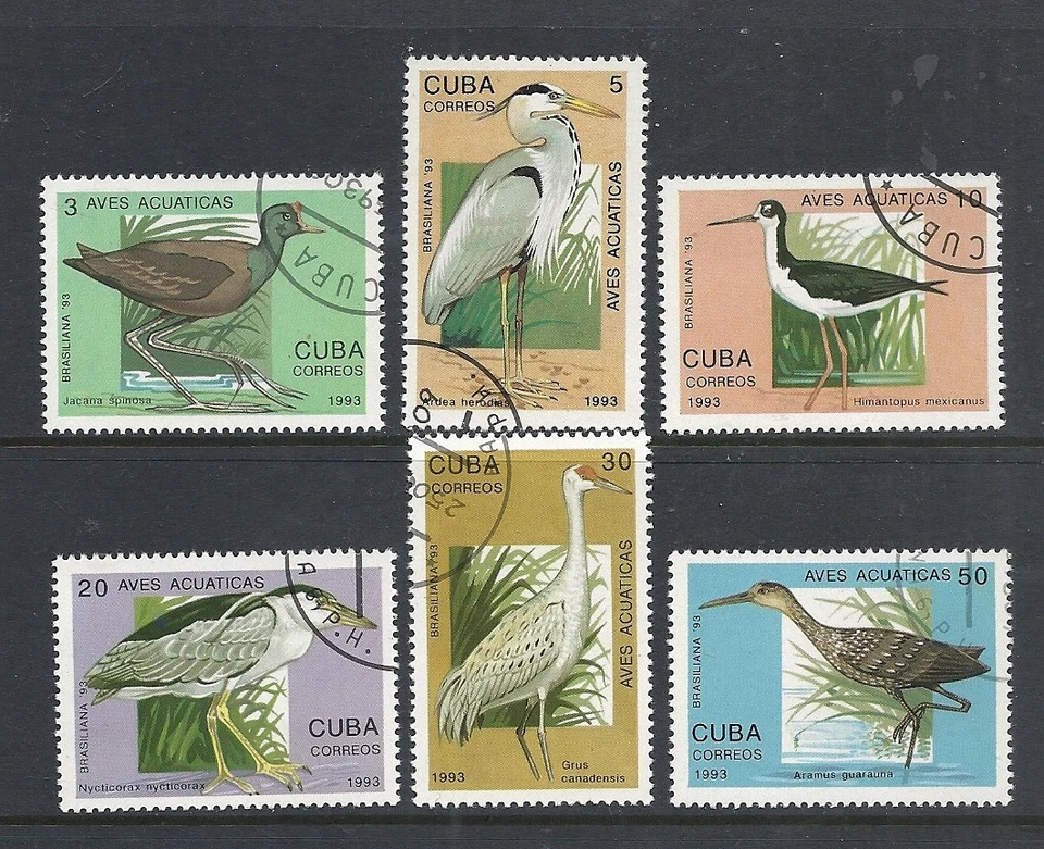 sCUBA Sc# 3505-3510  BIRDS BIRDS BIRDS  Cpl set of 6  1993 used cto - Image 1 of 1