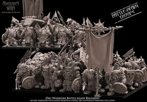 Orques et gobelins-Battle Ready Régiment orques épées boucliers - Foto 1 di 2