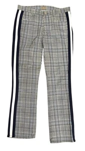 MOTHER Jeans Damen 27 grau blau kariert The Insider Ankle Side Racing Streifen - Bild 1 von 18