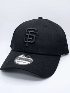 San Francisco Giants Black On Black New Era 9FORTY Adjustable Hat Cap - Picture 1 of 7