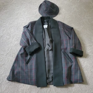 Vintage Avoca Handweavers Ireland Small Cape Jacke und Medium Mütze Wolle - Bild 1 von 17