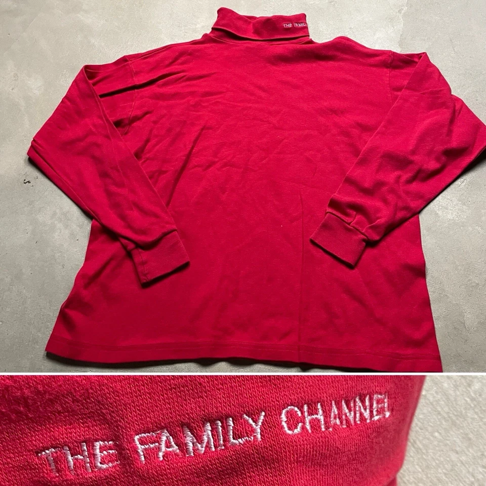Camiseta De Colección Años 90 The Family Channel Cuello Alto L Hecha en EE. UU. Medallista Televisión Foto 1 de 4