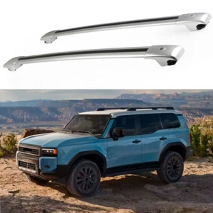 2PCS Lockable Silver Cross Bar fits for Land Cruiser Prado J250 LC250 2024 2025 - Picture 1 of 9