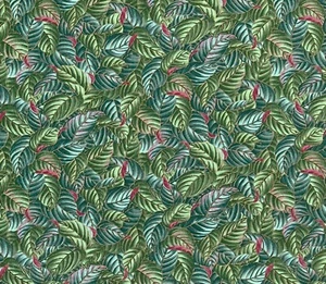 BLANK Fabrics “Dogwood Bliss” M5439 Leaf Pattern Green 2008 - 43”W x 2 Yds. - Picture 1 of 3