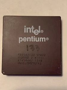 INTEL PENTIUM CPU 133MHz PROCESSOR SY022 A80502-133 - Picture 1 of 7