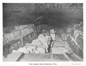 Riserve di provviste sotto Fort Douaumont - cibo - 1917 - 1GM militare ~ 18 x 14 cm - Foto 1 di 1