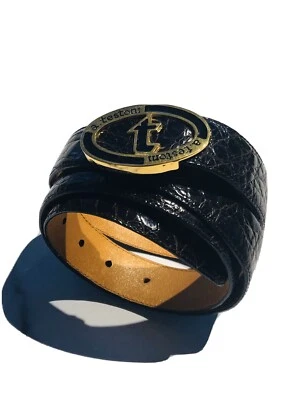 Cinturón de hombre a. testoni cocodrilo marrón brillante Foto 1 de 4