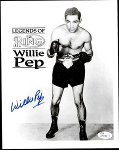 WILLIE PEP BOXER FEATHERWEIGHT CHAMP DECEASED SIGNED 8X10 JSA COA #N41788 - Picture 1 of 1