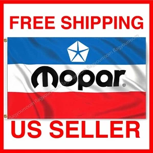 Mopar 3x5’ Flag Banner Garage Gift Man Cave Wall Art Free Shipping US Seller - Picture 1 of 12