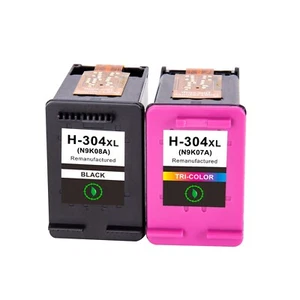 Now Ink Ltd® wiederaufbereitet für HP 304 HP304XL SCHWARZ & FARBE Tintenpatronen XL - Bild 1 von 1