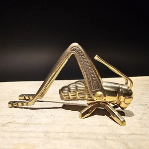 Antique Primitive Vintage Style Solid Brass Fireplace Hearth Cricket - Picture 1 of 12