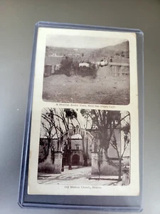 Mexican Border Town Near San Diego CA & Old Mission Church Postcard 1910 - Picture 1 of 2