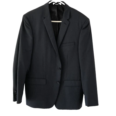 DKNY Men's Navy Blue Suit Blazer Sport Jacket Coat Wool Size 42 Formal Party Foto 1 de 4
