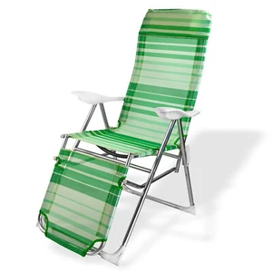 !! B-Ware !! Alu Relaxsessel Hochlehner Liegestuhl Gartenliege Liege Stuhl grün - Bild 1 von 4