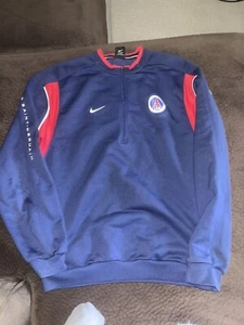 VTG Nike PSG Paris Saint Germain 90s  Soccer Training Zip Pullover Jacket M - Picture 1 of 10