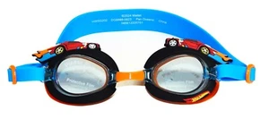 HOT WHEELS Anti-Fog Swim Goggles w/ Hard Case Super-Soft Watertight Seal NWT $20