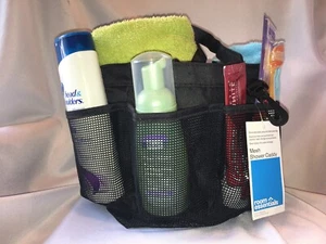 Nuovo ROOM ESSENTIALS rete DOCCIA caddy NERO ~ BEACH CADDY ~ PISCINA tote NUOVO ~ spedizione gratuita - Foto 1 di 21