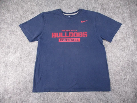 Fresno State Bulldogs Shirt Mens XL Blue Nike Football Short Sleeve Adult Red Cover