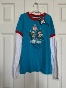 Girls Bobby Jack Long sleeve top Size XL New with tag Blue with White Sleeves - Picture 1 of 3