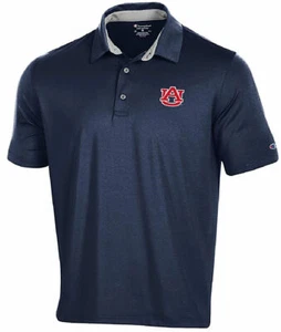 Camisa polo sintética Auburn Tigers para hombre azul marino paso inclinado - Imagen 1 de 4