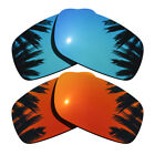 Ice Blue&Orange Red Replacement Lenses for-Oakley Crankcase Polarized
