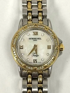 Raymond Weil Tango Steel & 18k Gold MOP Diamond Dial & Bezel 23mm Watch 5860 - Picture 1 of 7