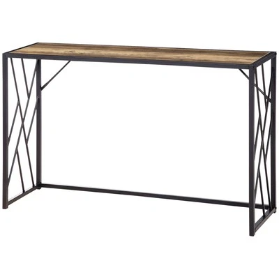 HOMCOM Mobile Consolle Vintage Stile Industriale 120x35x75cm in Acciaio e Legno - Immagine 1 di 4