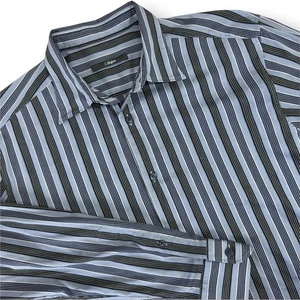 Camicia uomo Z Zegna con bottoni grande blu a righe città ufficio casual business - Foto 1 di 13