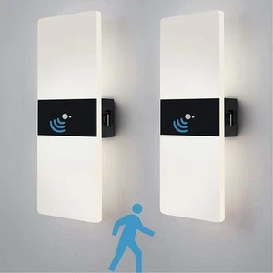 Motion Sensor Wall Sconce Battery Operated Wireless Lights for 6000K - Picture 1 of 9