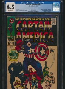CAPITÁN AMÉRICA #100 MARVEL COMICS 4/68 CGC 4,5 OW APLICACIÓN BLACK PANTHER. STAN LEE - Imagen 1 de 3