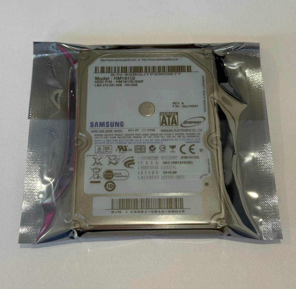SAMSUNG 160GB HM161GI  SATA 2.5" NOTEBOOK LAPTOP PC HARD DISK DRIVE - Image 1 of 2