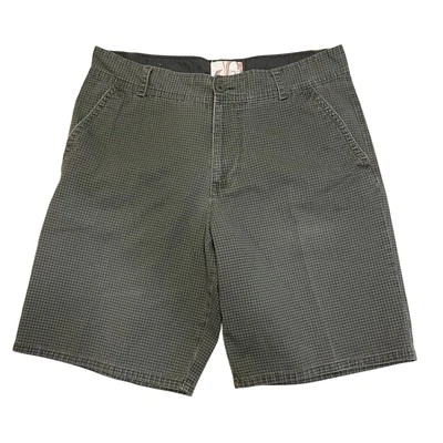 Vintage 90's OP Shorts Men's Size 36 Houndstooth Olive Green Casual Everyday - Image 1 of 4