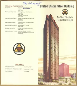 Max Abramovitz (1908-2004) - American architect - Rare signed brochure - COA - Picture 1 of 1